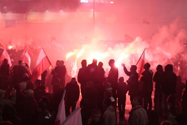 Nacjonaliści na obchodach 11 Listopada w Warszawie