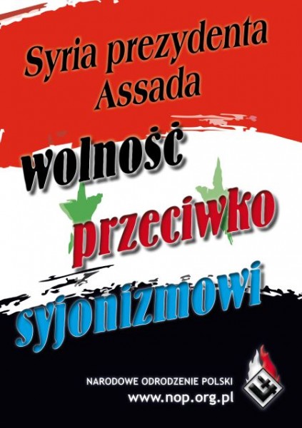 Syryjska wojna o wolność – przeciwko syjonizmowi i globalizmowi