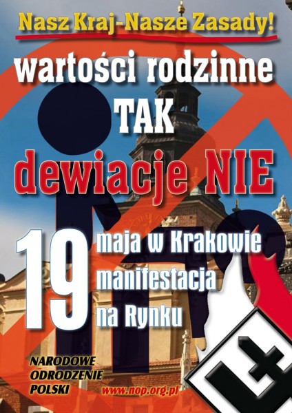 Nasz Kraj – Nasze Zasady. Manifestacja NOP w Krakowie