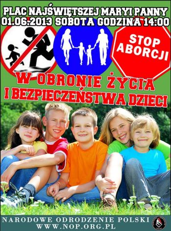 Pikieta „W obronie życia i bezpieczeństwa dzieci”