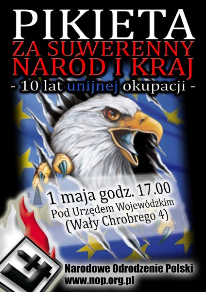 Szczecin: Pikieta „za suwerenny Naród i Kraj”
