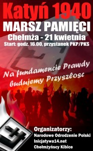 Chełmża: Marsz Pamięci Katynia – zaproszenie