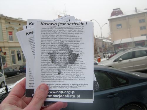 Rzeszów: Akcja informacyjna „Kosowo jest serbskie”