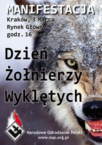 Żołnierze Wyklęci w Krakowie – manifestacja NOP