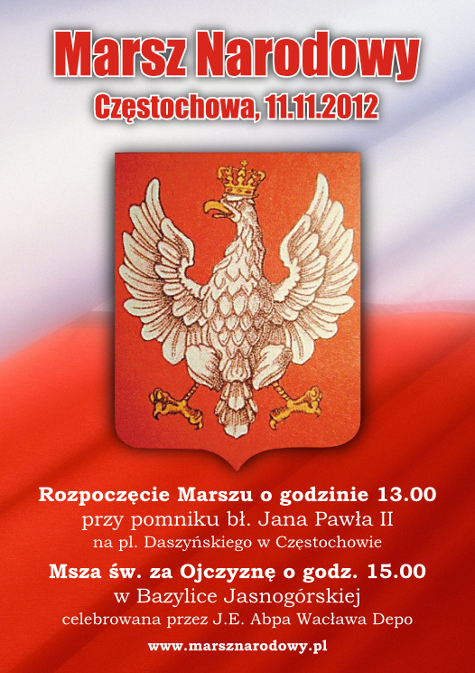 Marsz Narodowy – 11 listopada – Częstochowa