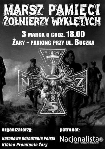 Marsz Pamięci Żołnierzy Wyklętych – Żary – 3 marca
